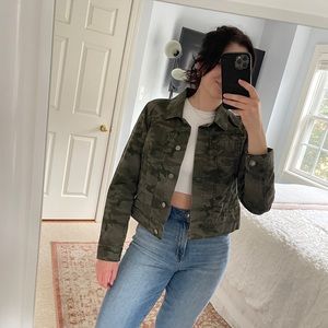 Green Camo Jean Jacket from Loft